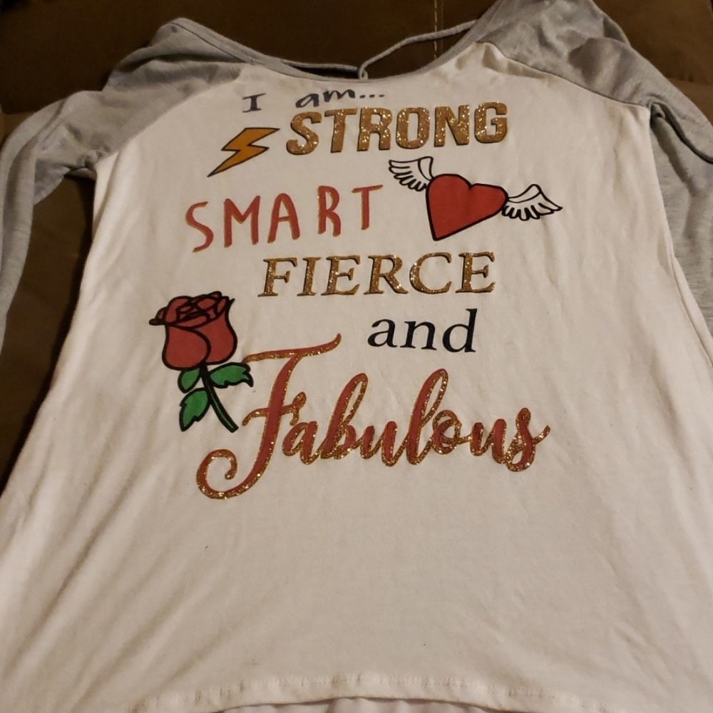 Grey and white soft long shirt